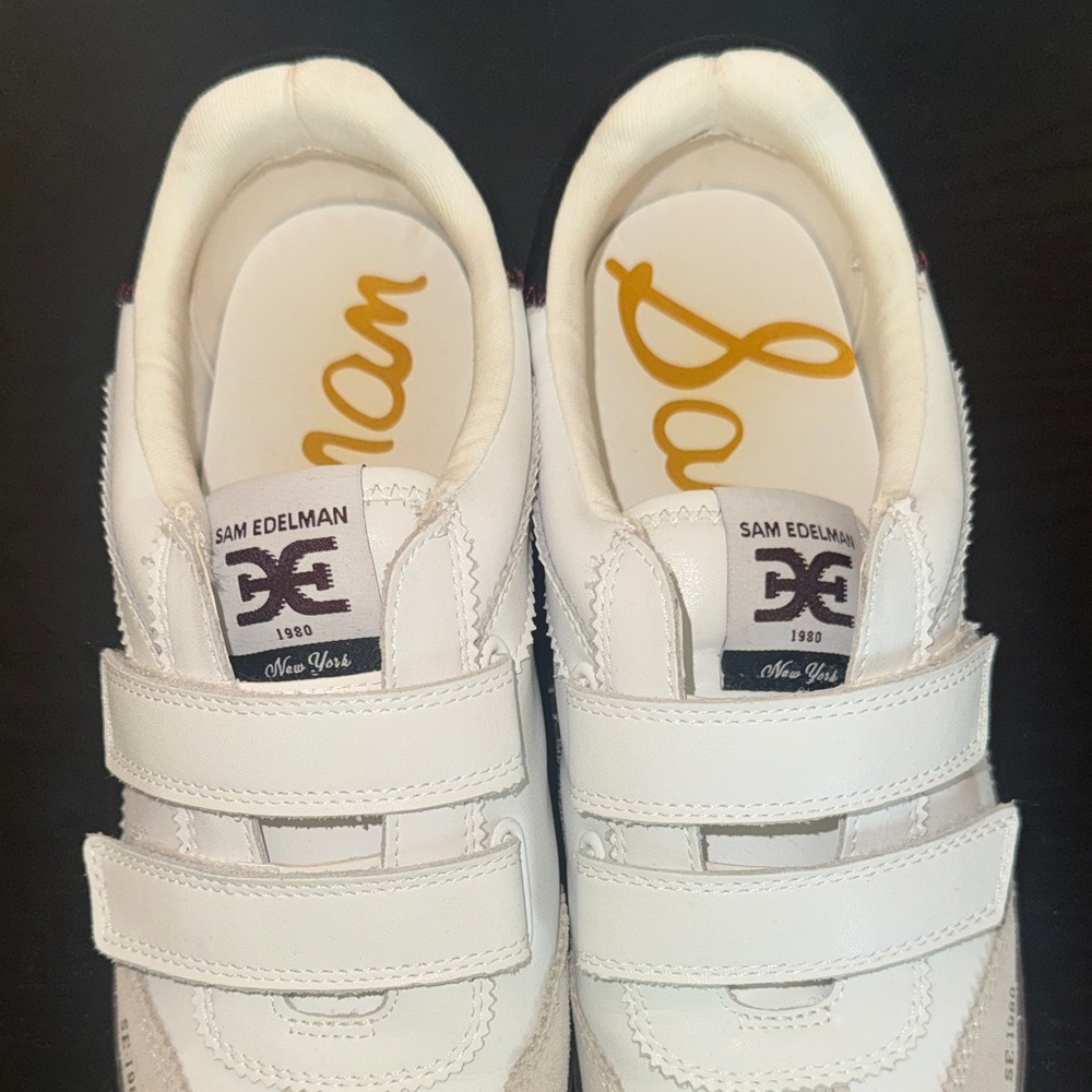 Sam Edelman White Velcro Sneakers - Picture 2 of 4